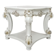 ACME Vendome Wooden End Table with Bottom Shelf in  Antique Pearl Finish