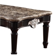ACME Ernestine Marble Top Coffee Table with Carved in Black