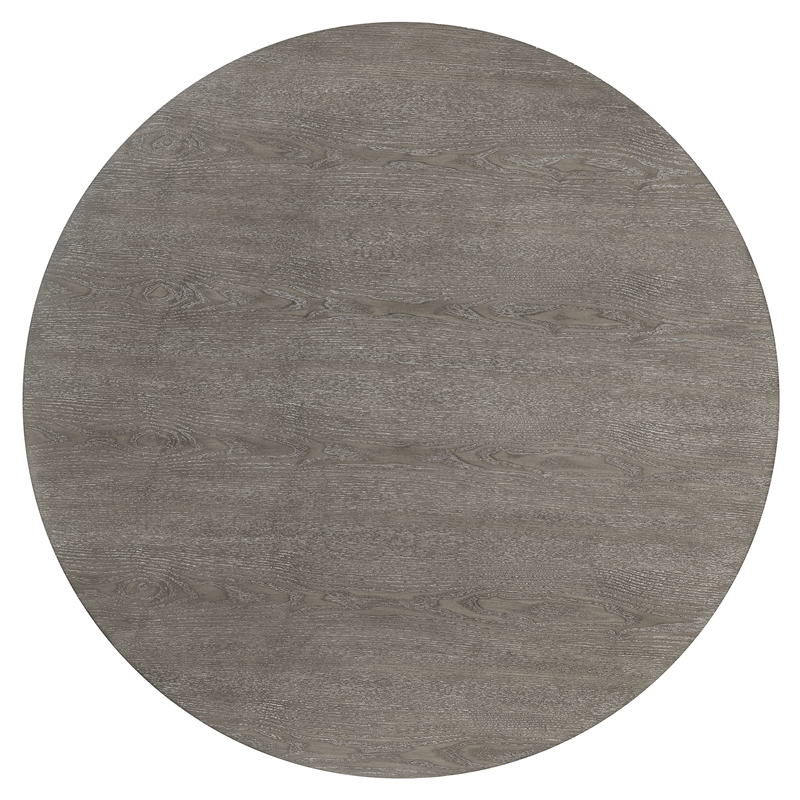 ACME Furniture Landis Round Wood & Metal Counter Table in Oak/Gunmetal