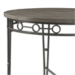 ACME Furniture Landis Round Wood & Metal Counter Table in Oak/Gunmetal
