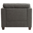 ACME Laurissa Track Arm Chair with Nailhead Trim in Light Charcoal Linen