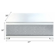 ACME Mallika Rectangular Coffee Table in Mirrored and Faux Crystals