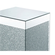ACME Mallika Square End Table in Mirrored and Faux Crystals