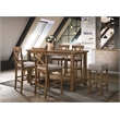 ACME Martha II Rectangular Wooden Counter Height Table in Weathered Oak