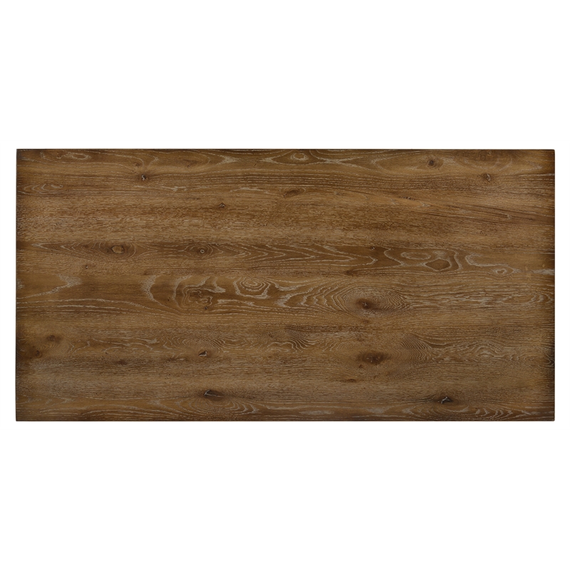 ACME Martha II Rectangular Wooden Counter Height Table in Weathered Oak
