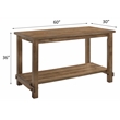 ACME Martha II Rectangular Wooden Counter Height Table in Weathered Oak