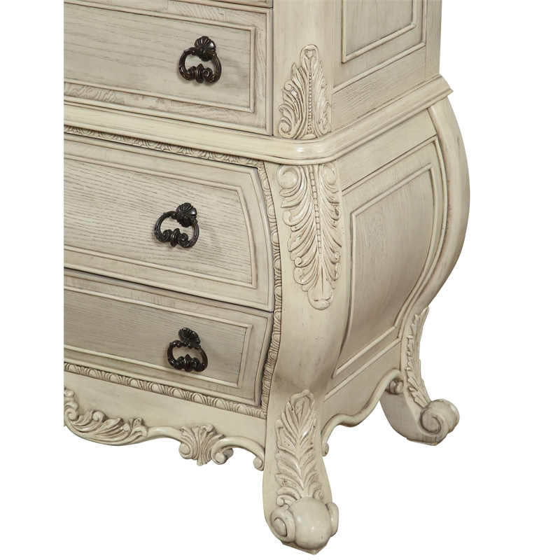 ACME Ragenardus Wood Bombay Chest Antique White