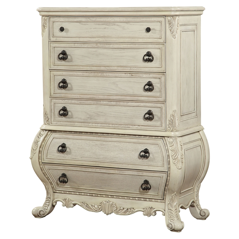 ACME Ragenardus Wood Bombay Chest Antique White