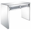 ACME Noralie Faux Diamonds Inlay Console Table with Drawer in Mirrored