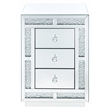 ACME Mallika Faux Crystals Trim Accent Table in Mirrored