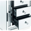 ACME Mallika Faux Crystals Trim Accent Table in Mirrored