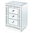 ACME Mallika Faux Crystals Trim Accent Table in Mirrored