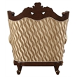 ACME Shalisa Fabric Upholstery Wingback Chair with Queen Anne Leg in Walnut