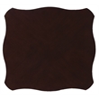 ACME Mathias Waving Apron Wood End Table in Walnut and White