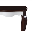 ACME Mathias Waving Apron Wood End Table in Walnut and White