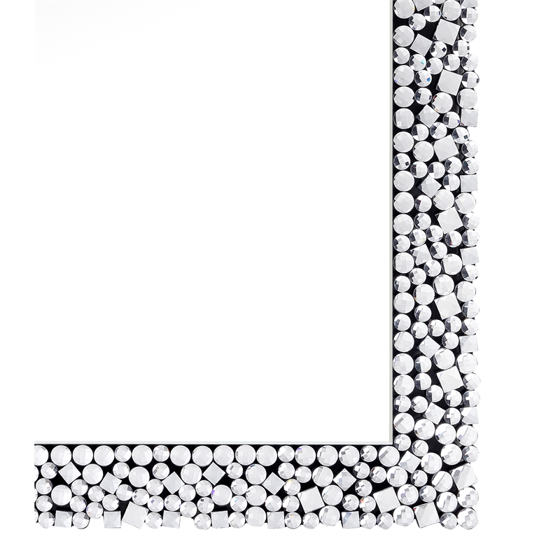 ACME Kachina Rectangular Wall Decor in Mirrored and Faux Gems