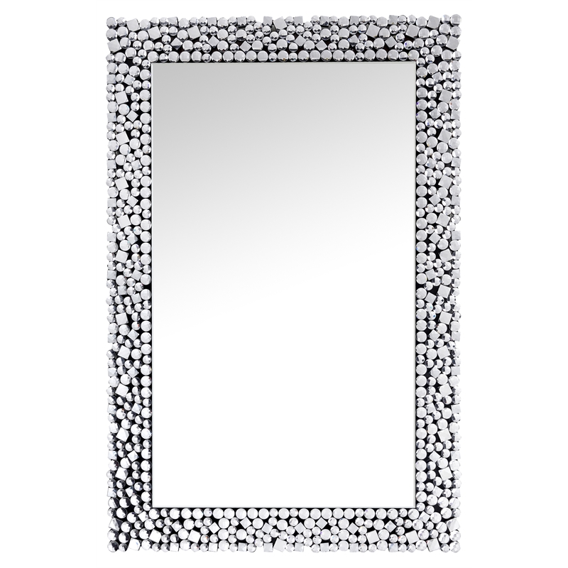 ACME Kachina Rectangular Wall Decor in Mirrored and Faux Gems