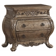 ACME Ragenardus Wood Nightstand with 3 Drawers in Vintage Oak