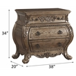 ACME Ragenardus Wood Nightstand with 3 Drawers in Vintage Oak