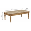 ACME Daesha Rectangular Marble Top Coffee Table in Antique Gold