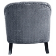 ACME Gaura  Velvet Tufted Recessed Arm Chair with Nail-head Trim in Gray