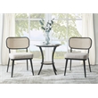 ACME Frydel 3-Piece Wooden Tapered Leg Table and Chairs Set in Black