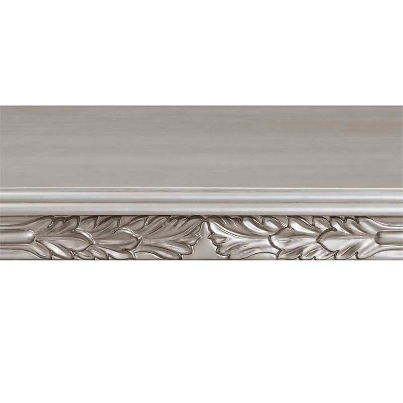 ACME Pelumi Rectangular Wood Coffee Table in Silver Platinum