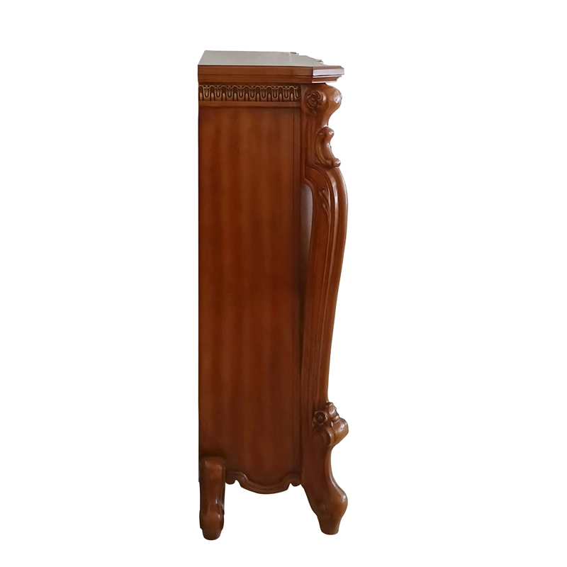 ACME Picardy Electric Wood Fireplace with Scrolled Legs in Honey Oak