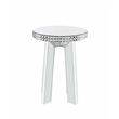 ACME Lotus End Table in Mirrored & Faux Crystals