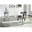 ACME Lotus End Table in Mirrored & Faux Crystals