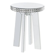 ACME Lotus End Table in Mirrored & Faux Crystals