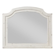 ACME Jaqueline Wooden Frame Mirror in Light Gray and Antique White