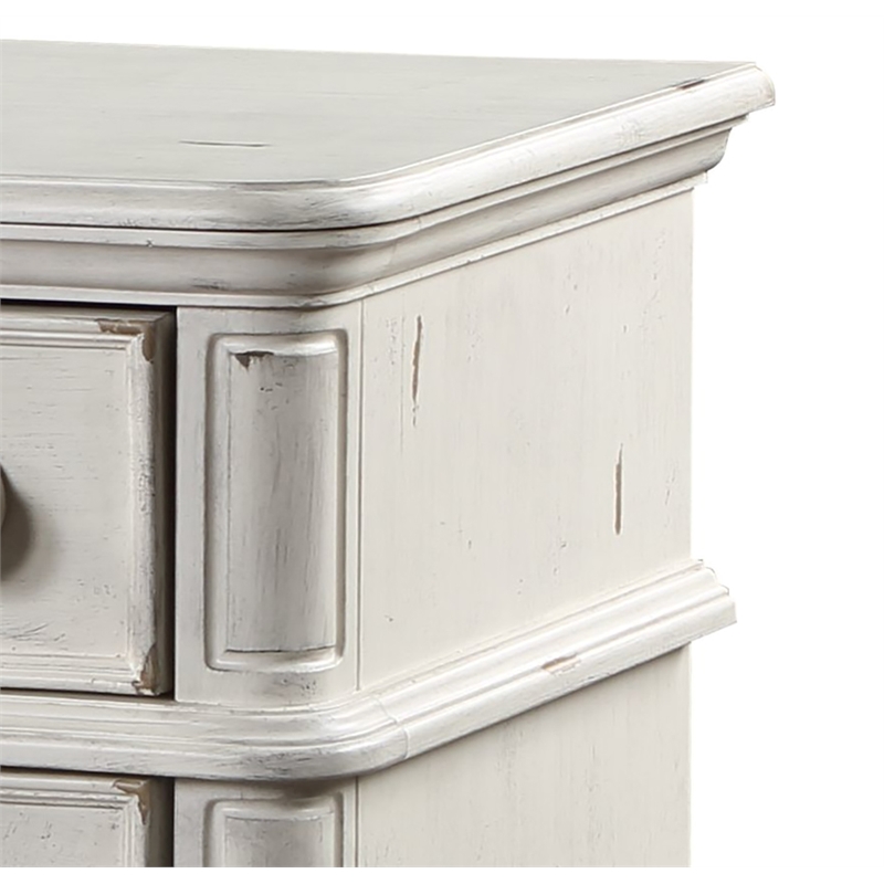 ACME Jaqueline 8-Drawer Wooden Dresser in Light Gray and Antique White