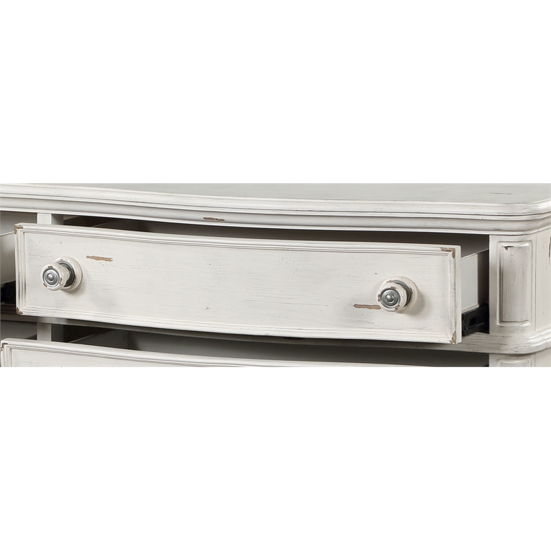 ACME Jaqueline 8-Drawer Wooden Dresser in Light Gray and Antique White