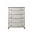 ACME Jaqueline 5-Drawer Wooden Chest in Light Gray and Antique White