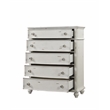 ACME Jaqueline 5-Drawer Wooden Chest in Light Gray and Antique White