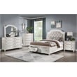 ACME Jaqueline 5-Drawer Wooden Chest in Light Gray and Antique White