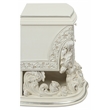 ACME Adara 2 Drawers Wooden Nightstand with Floral Motifs in Antique White