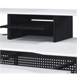 ACME Megara Storage Rectangular Music Desk with Metal Frame in White and Black