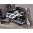 ACME Willow Rectangular Wooden and Metal Frame Music Desk in White and Black