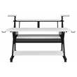 ACME Willow Rectangular Wooden and Metal Frame Music Desk in White and Black