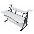ACME Willow Rectangular Wooden and Metal Frame Music Desk in White and Black