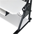 ACME Willow Rectangular Wooden and Metal Frame Music Desk in White and Black