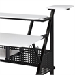 ACME Willow Rectangular Wooden and Metal Frame Music Desk in White and Black