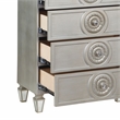 ACME Varian 5 Drawers Wooden Chest with Mirror Inlay in Silver