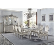 ACME Bently Mirror Top and Wooden Frame Dining Table in Beige