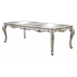 ACME Bently Mirror Top and Wooden Frame Dining Table in Beige