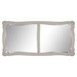 ACME Bently Mirror Top and Wooden Frame Dining Table in Beige