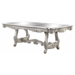ACME Bently Wooden Double Pedestal Dining Table in Champagne Gold