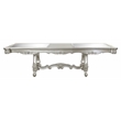 ACME Bently Wooden Double Pedestal Dining Table in Champagne Gold